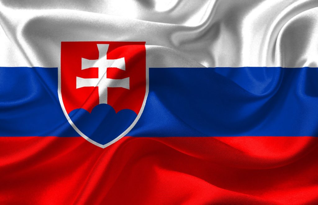 flag, slovakia, coat of arms