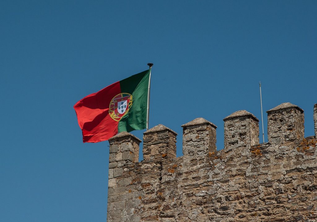 portugal, flag, ramparts